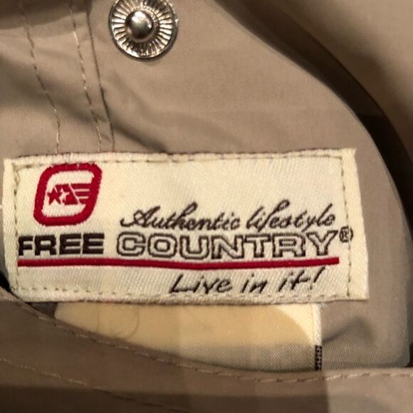Free Country Reversible Jacket Tan/White Small - Picture 9 of 9